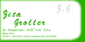 zita groller business card